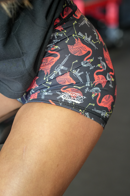 Women's High-Waisted Seamless Front Compression Training Shorts | Tactimingo