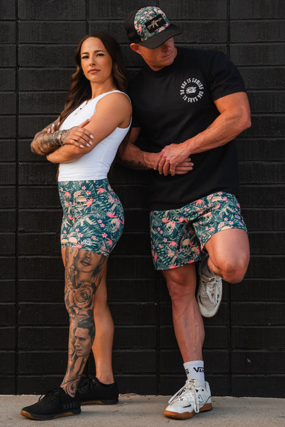 Women's High-Waisted Seamless Front Compression Training Shorts | Aloha AR