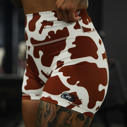 Women's High-Waisted Seamless Front Compression Training Shorts | Moo Moo Pew