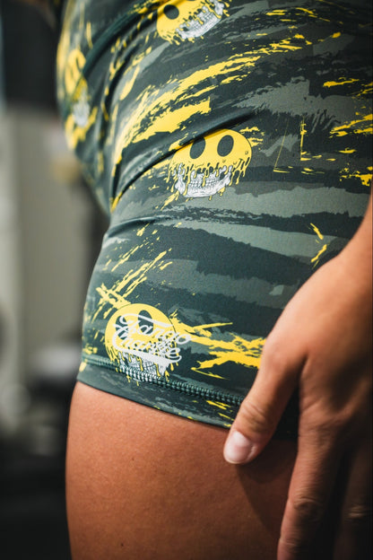 Women's High-Waisted Seamless Front Compression Training Shorts | Savage