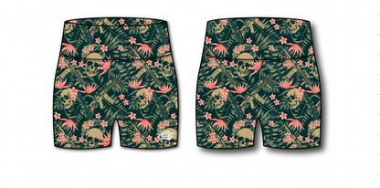 Women's High-Waisted Seamless Front Compression Training Shorts | Aloha AR