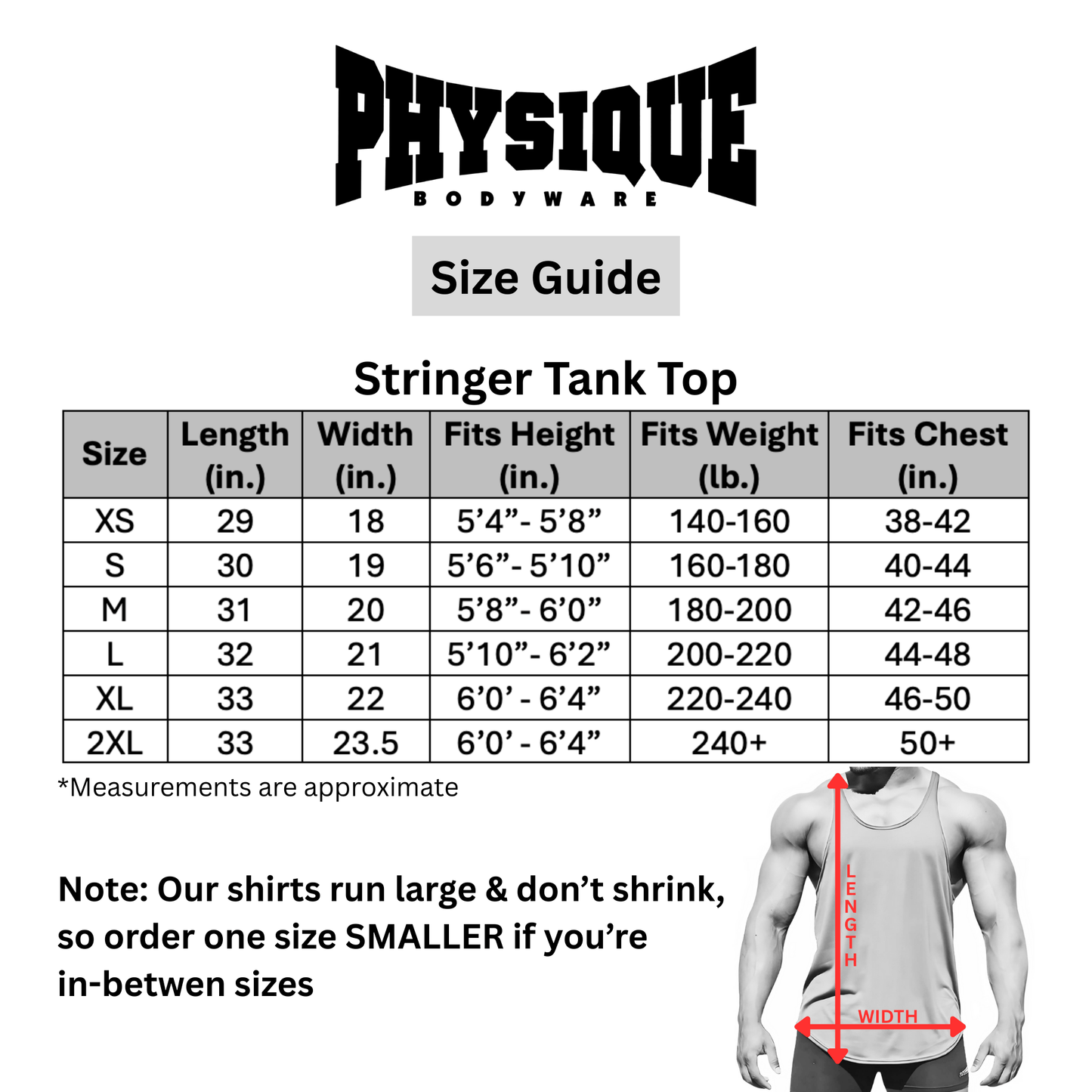 (Blem) Stringer Tank Top - Physique Bodyware