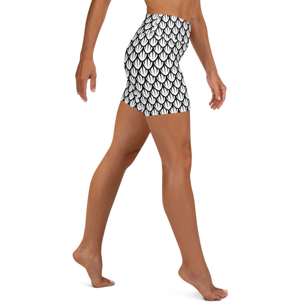 High - Waisted Yoga Shorts - Dragonscale - Physique Bodyware