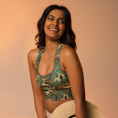 Longline Sports Bra - Camo - Physique Bodyware