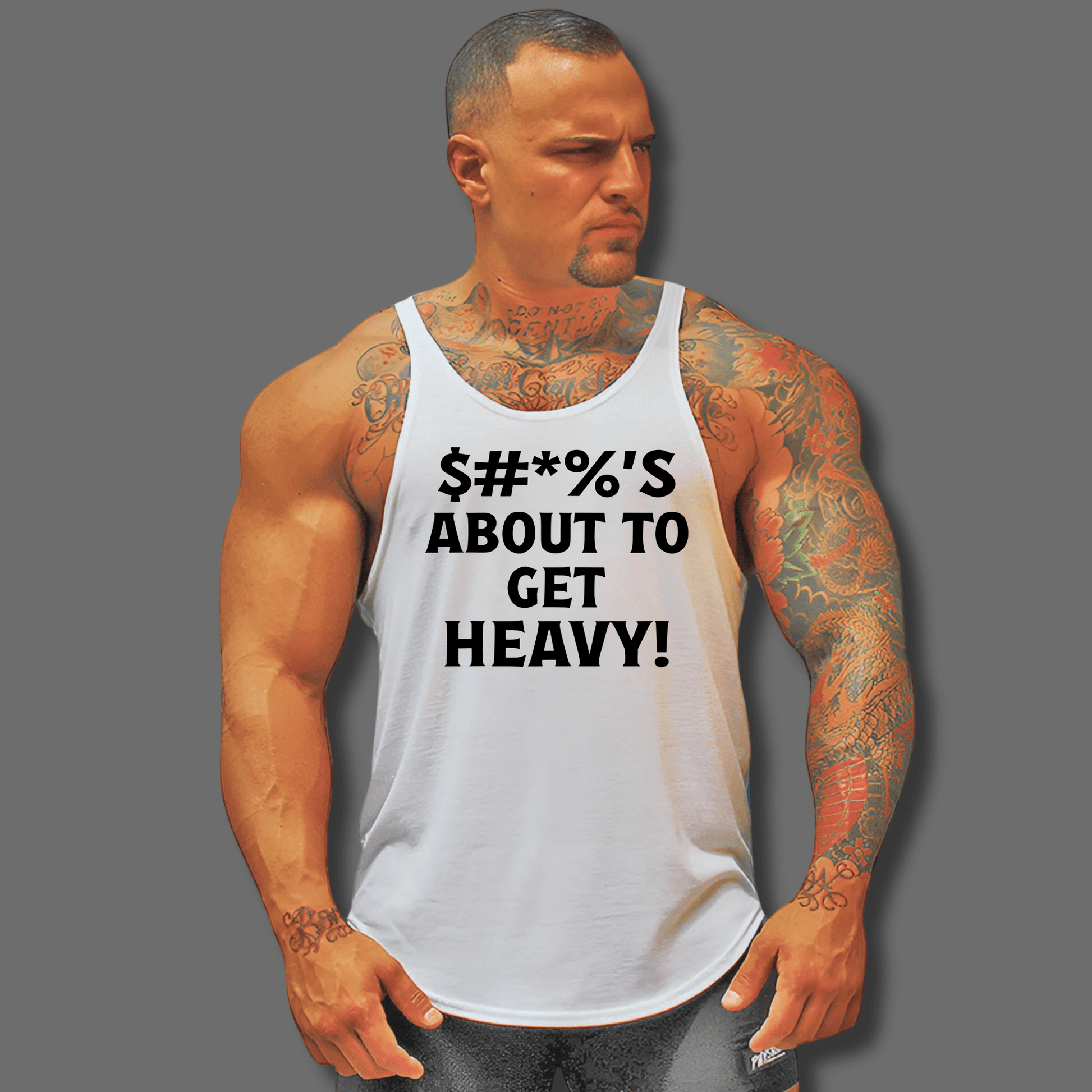 Stringer Tank - $*%'S ABOUT TO GET HEAVY! - Physique Bodyware